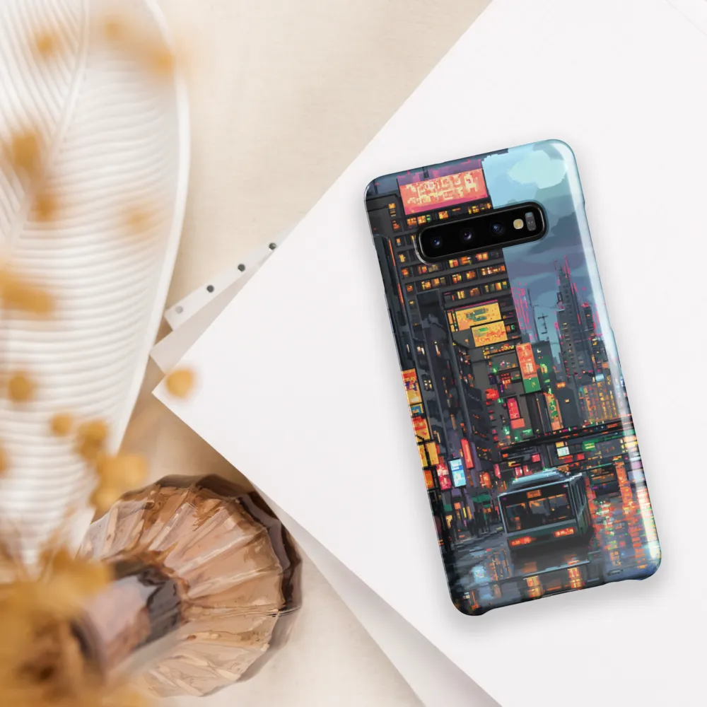 Neon Dreams: A Pixelated Urban Night