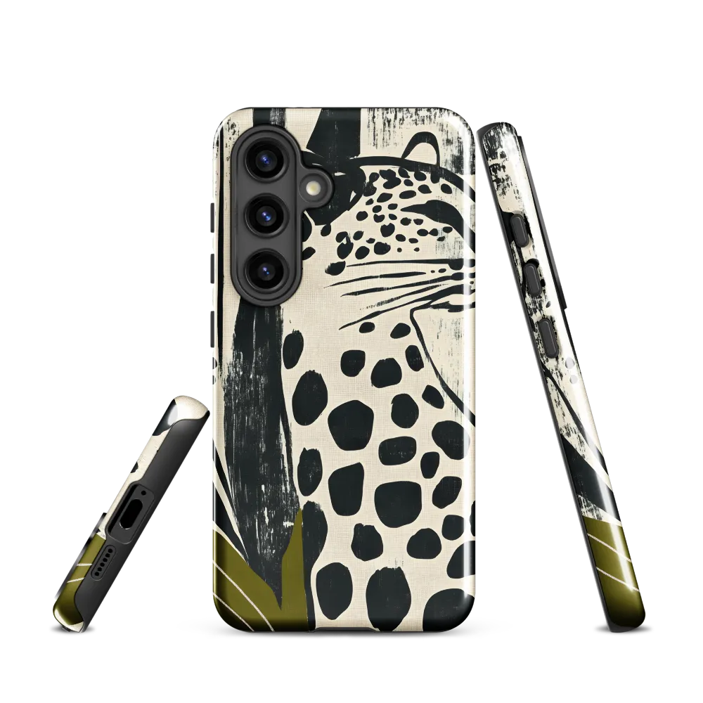 Leopard in Silhouette: A Modern Appeal | Phone Case |  S24 | Tough Case | Glossy