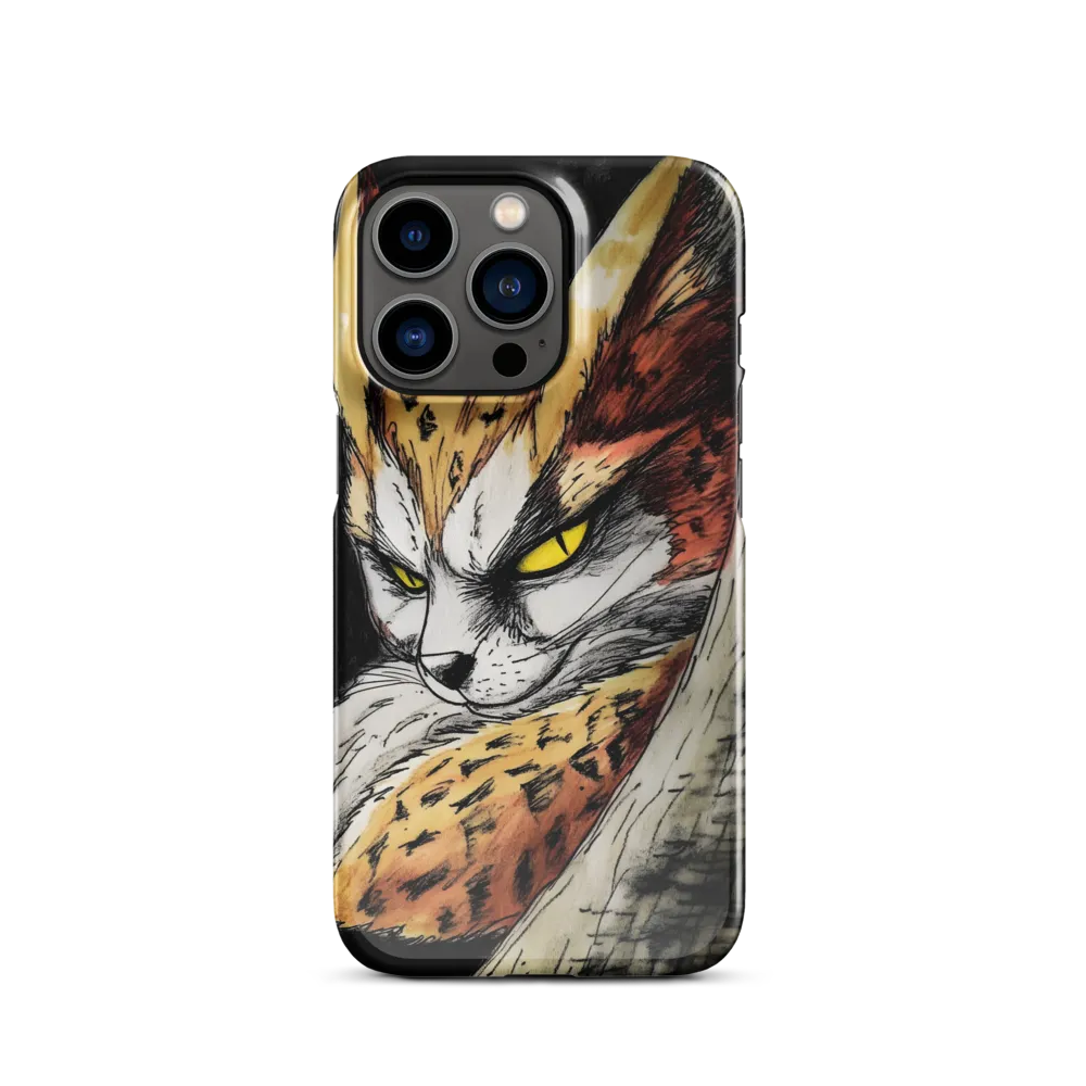 Fierce Gaze of the Wild Cat | Phone Case |  13 Pro | Snap Case | Glossy