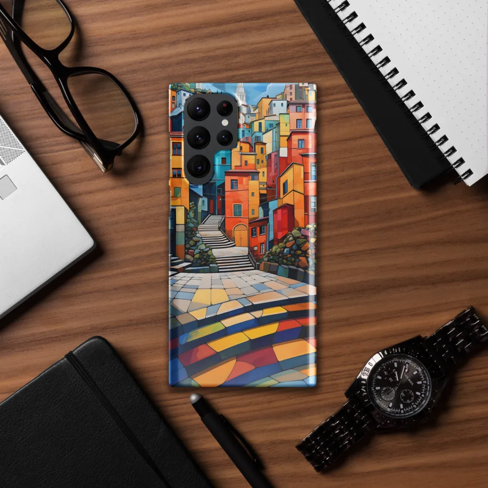Vibrant Village: A Cubist Journey