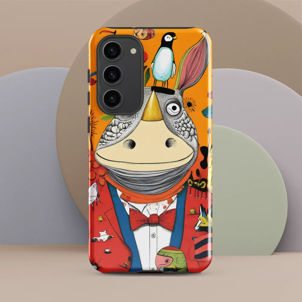 Whimsical Rhinoceros: A Playful Encounter