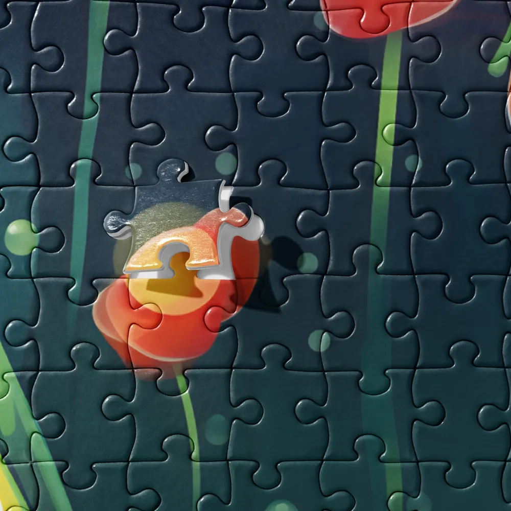 Playful Frogs in a Lush Pond | Jigsaw Puzzle | 252/520 pieces