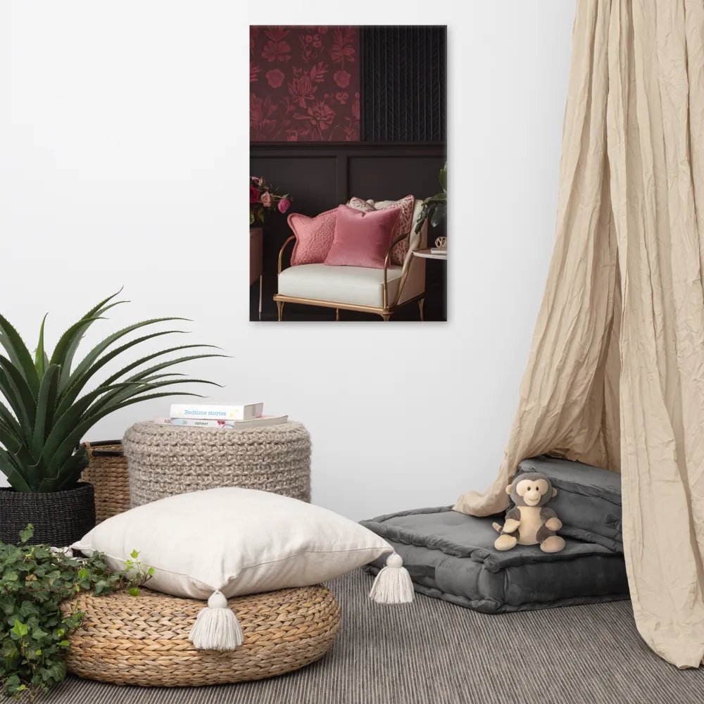 Elegance in Contrast: A Modern Interior Design | Canvas | 24″×36″