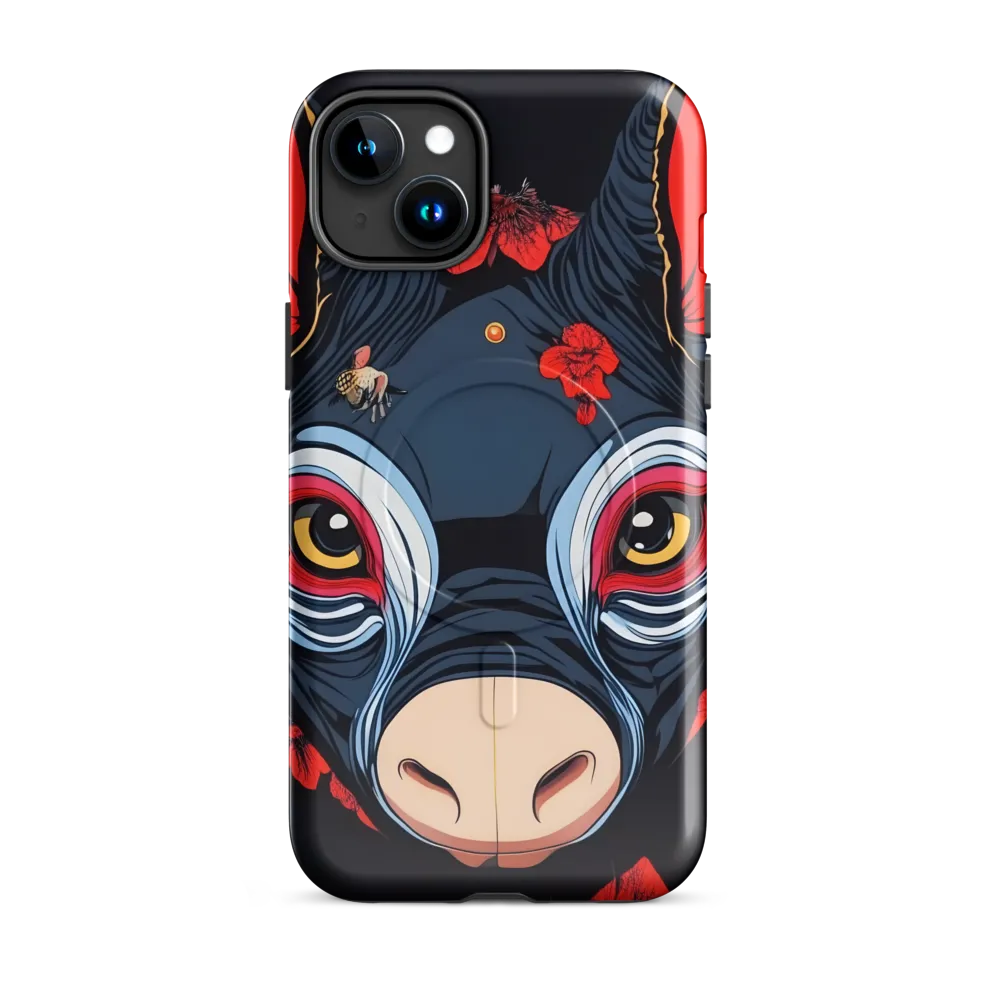 Mystical Bull with Floral Motifs