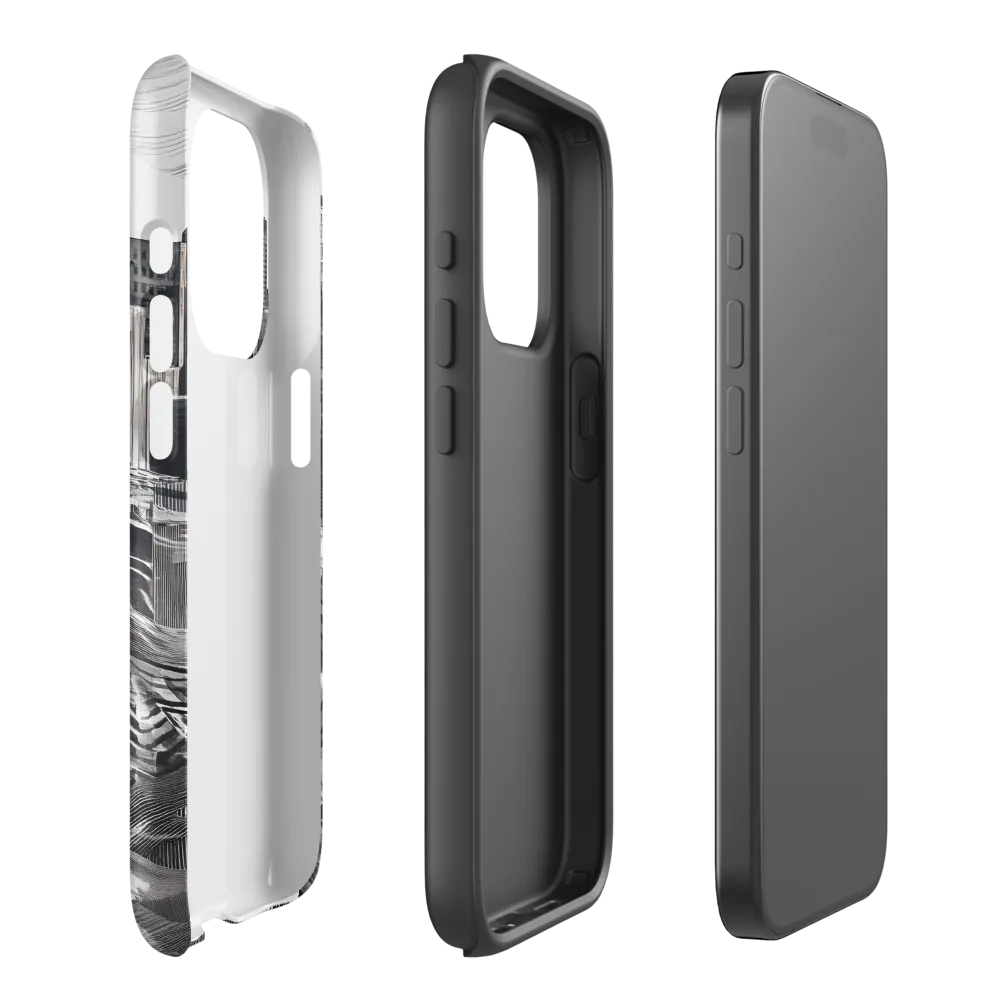 Urban Rhythm in Black and White | Phone Case |  15 Pro | Tough Case | Matte