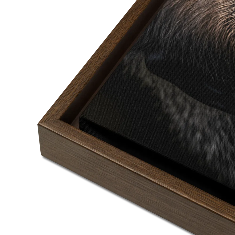 Majestic Gaze | Canvas with Brown Frame | 24″×36″