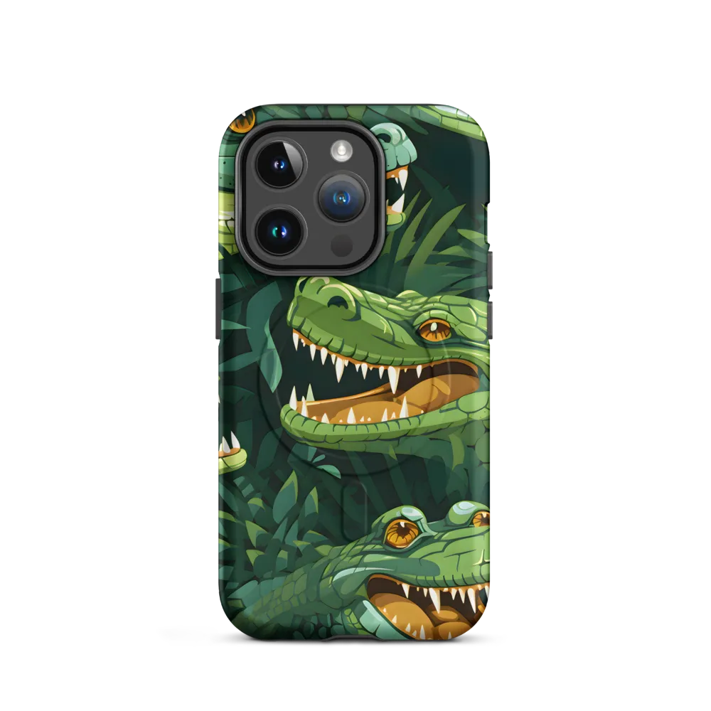 Fierce Crocodilian Medley | Phone Case |  14 Pro | MagSafe® Tough Case | Matte