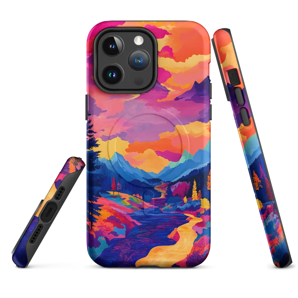 Radiant Serenity: A Surreal Landscape | Phone Case |  14 Pro Max | MagSafe® Tough Case | Matte