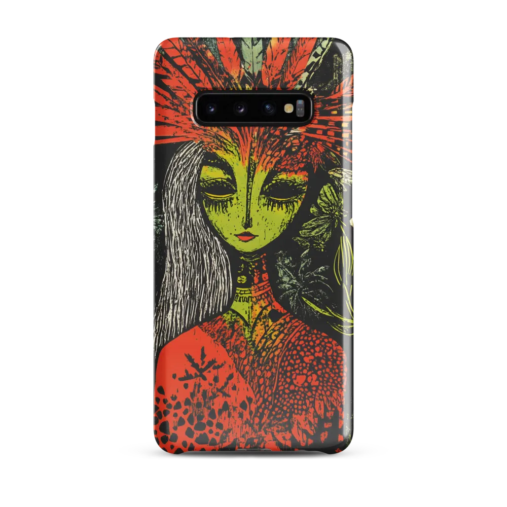 Mystical Flora: A Surreal Portrait | Phone Case |  S10 Plus | Snap Case | Glossy