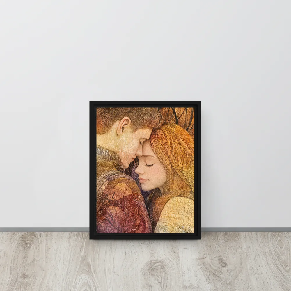 Embrace of Autumn | Canvas with Black Frame | 11″×14″