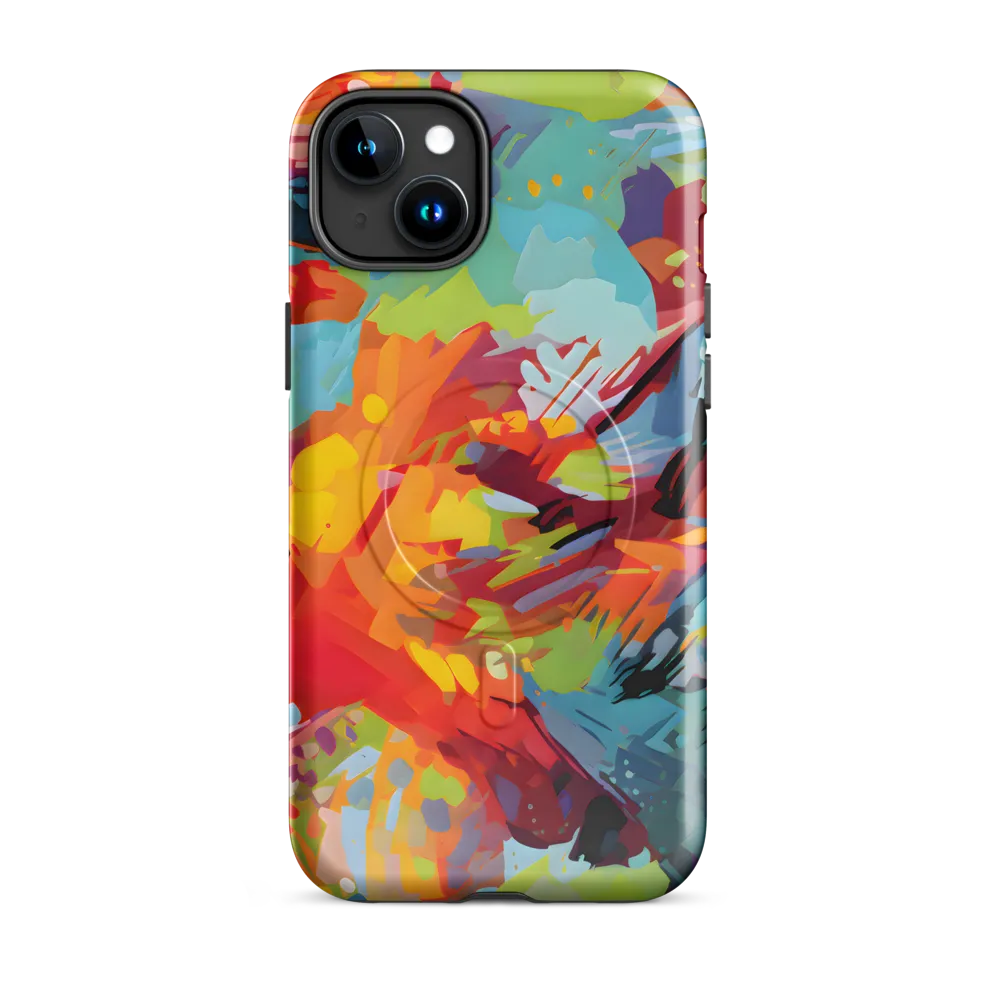 Colorful Lizard: An Abstract Adventure | Phone Case |  15 Plus | MagSafe® Tough Case | Glossy