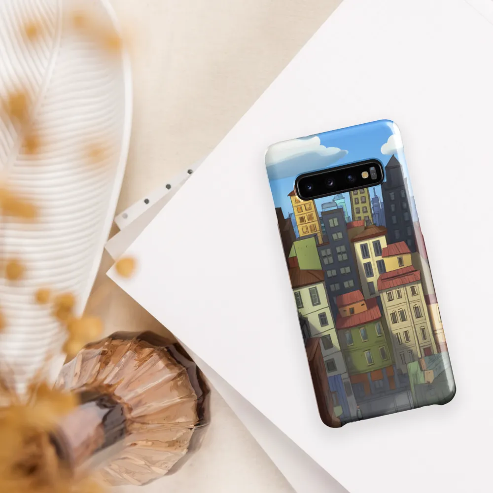 Urban Symphony: A Colorful Cityscape | Phone Case |  S10 | Snap Case | Glossy