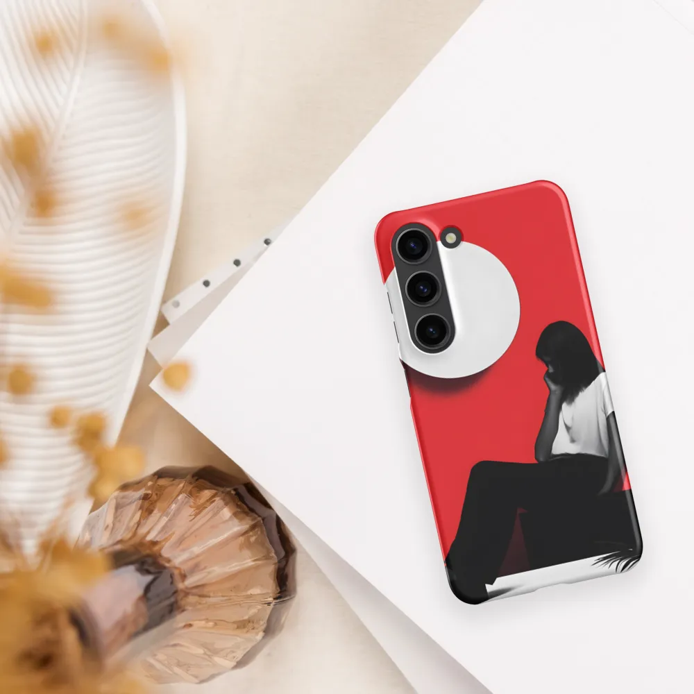 Contemplation in Red | Phone Case |  S23 | Snap Case | Matte