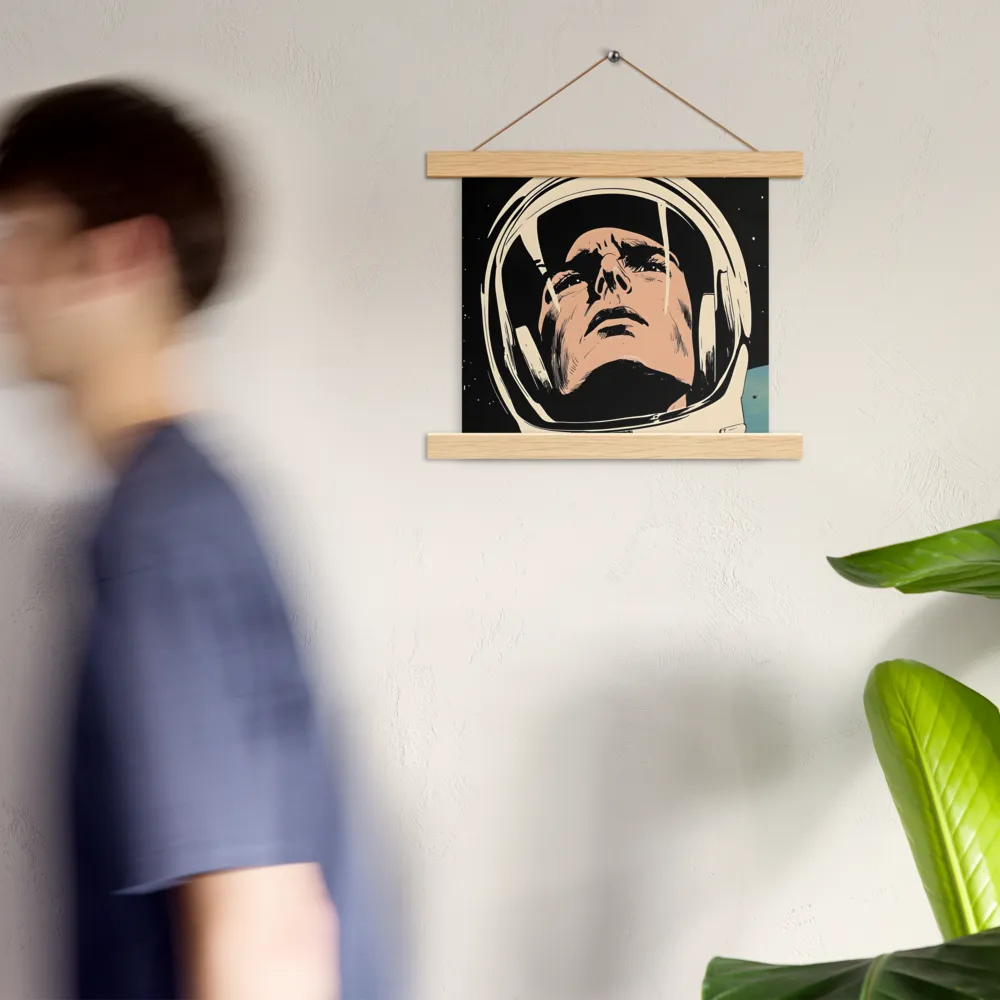 Gaze of the Astronaut | Poster With Oak Wood Hanger | 10″×10″