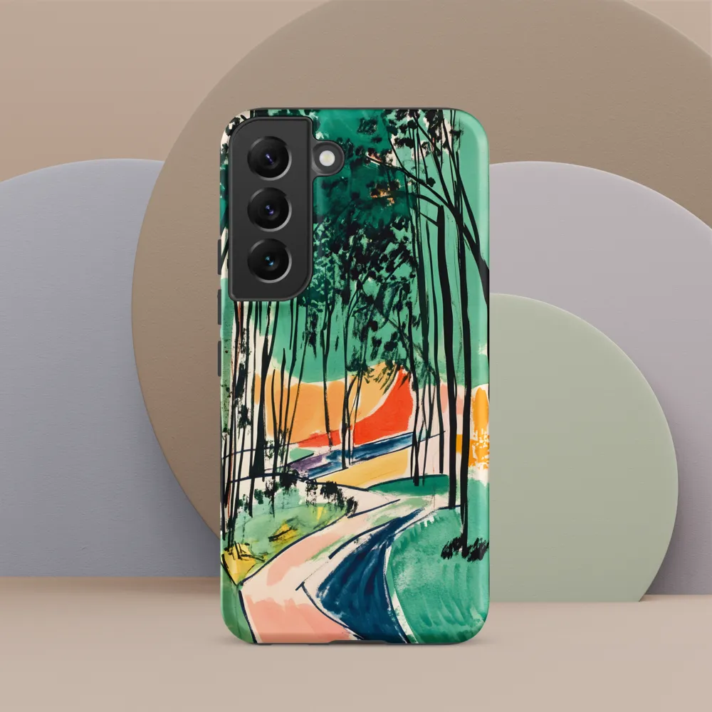 Winding Path Through the Forest | Phone Case |  S22 | Tough Case | Matte