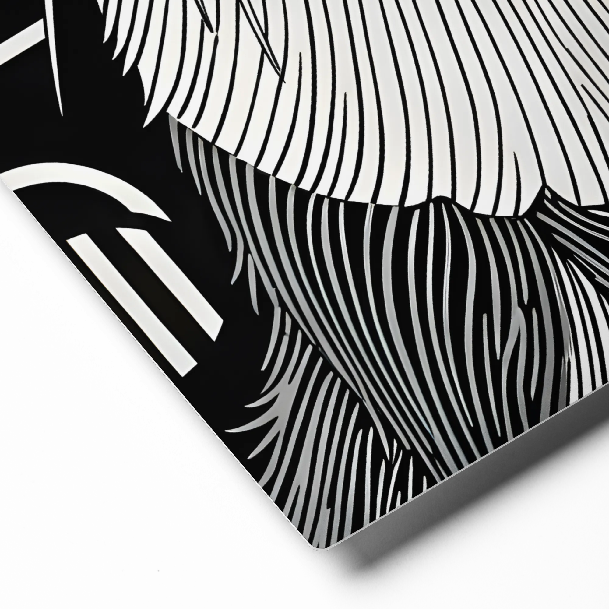 Linear Otter Portrait 
 Metal Print | 11″x 14″