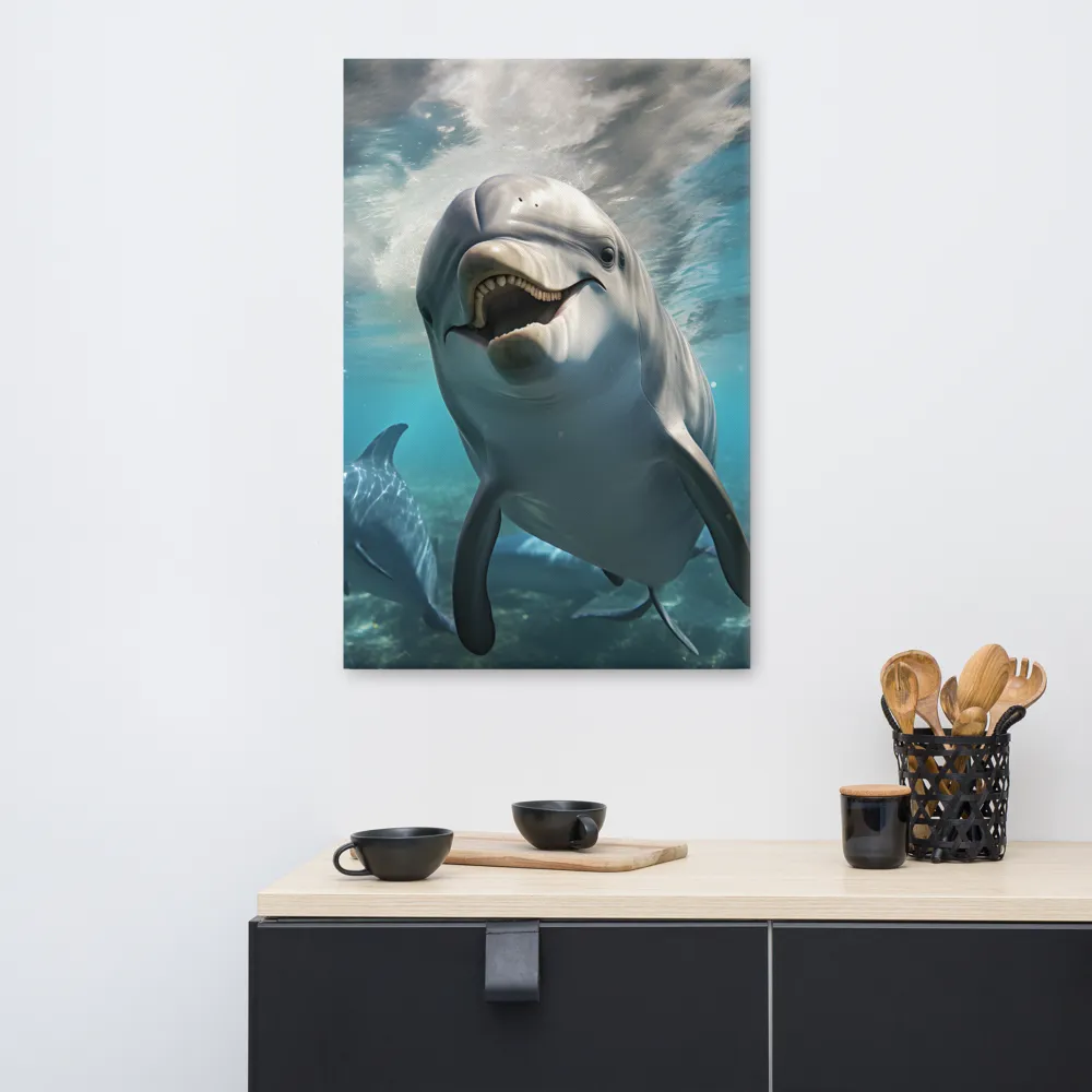 Beneath the Waves: A Dolphin's Dance