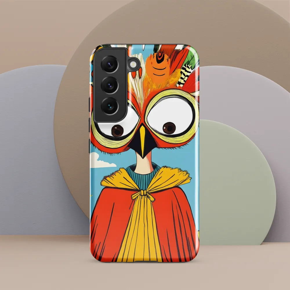A Whimsical Encounter: The Owl-Human Fusion | Phone Case |  S22 | Tough Case | Glossy