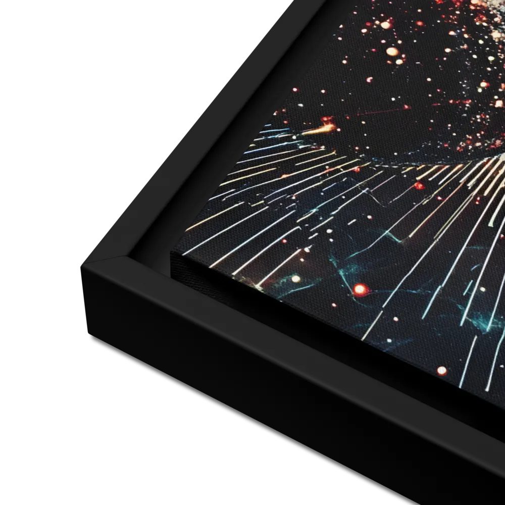 Ethereal Astronaut: A Journey Through the Cosmos | Canvas with Black Frame | 16″×20″