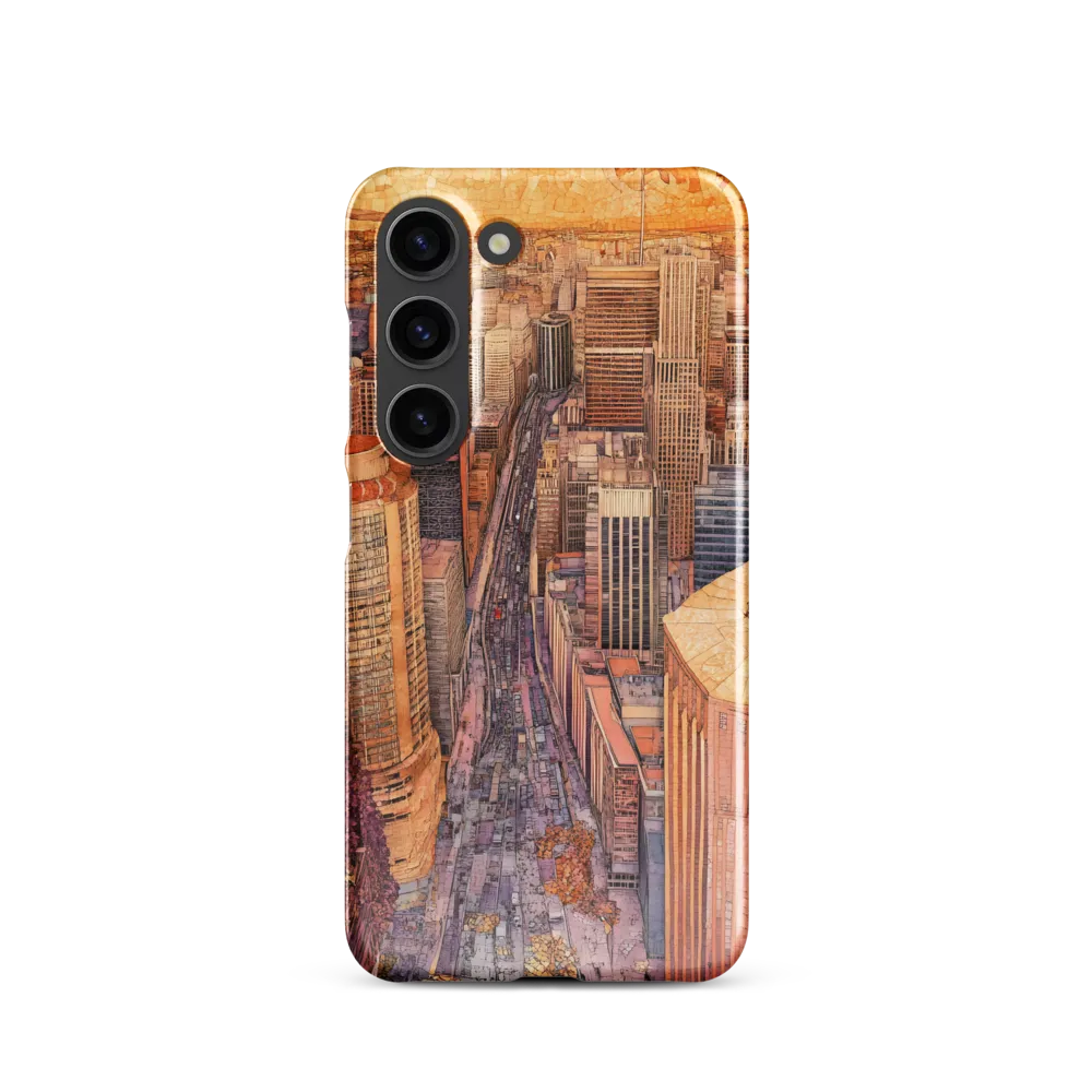 Mosaic Cityscape at Dusk