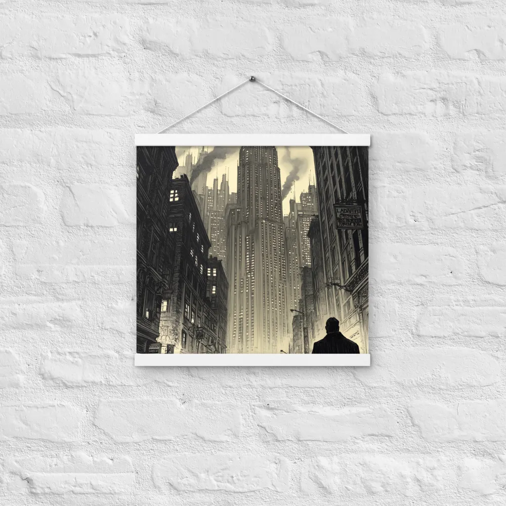 Echoes of the City | Poster With White Wood Hanger | 16″×16″