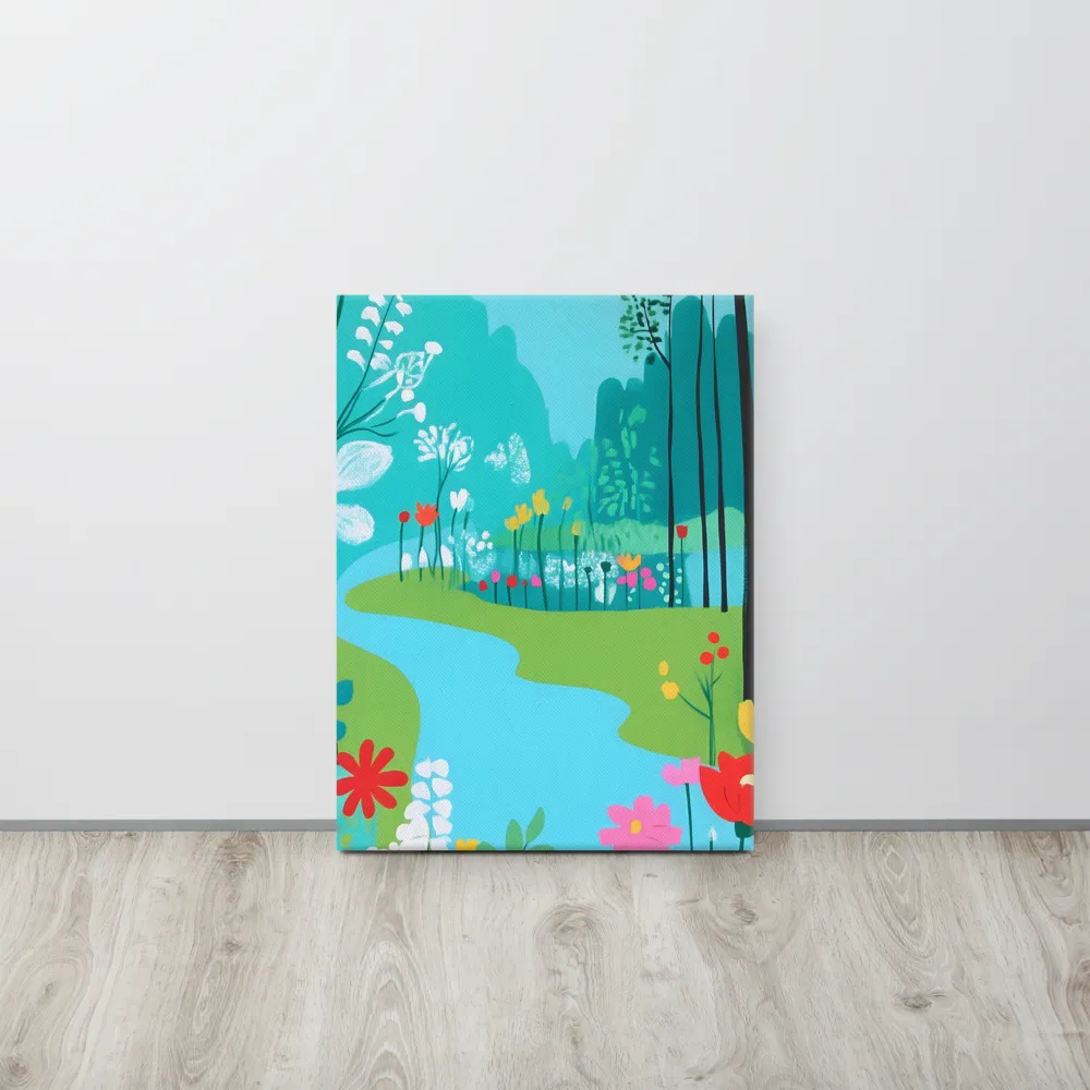 Whispers of Spring: A Colorful Retreat | Canvas | 18″×24″