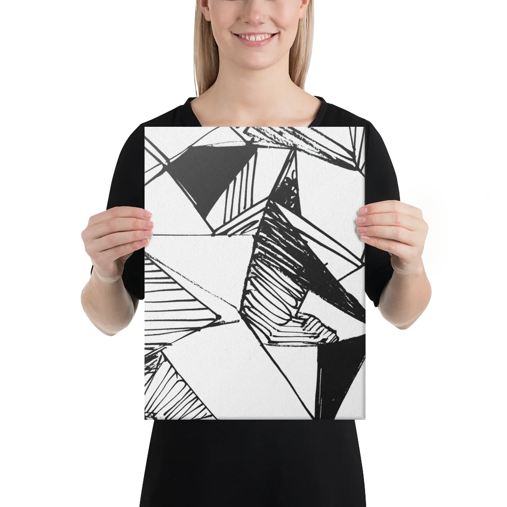 Dynamic Geometry in Ink | Canvas | 12″×16″