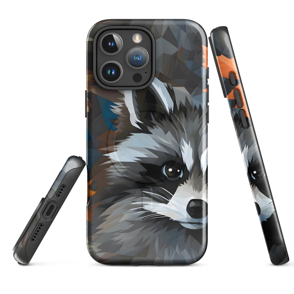 Whispers of Autumn: The Raccoon's Gaze | Phone Case |  16 Pro Max | MagSafe® Tough Case | Glossy