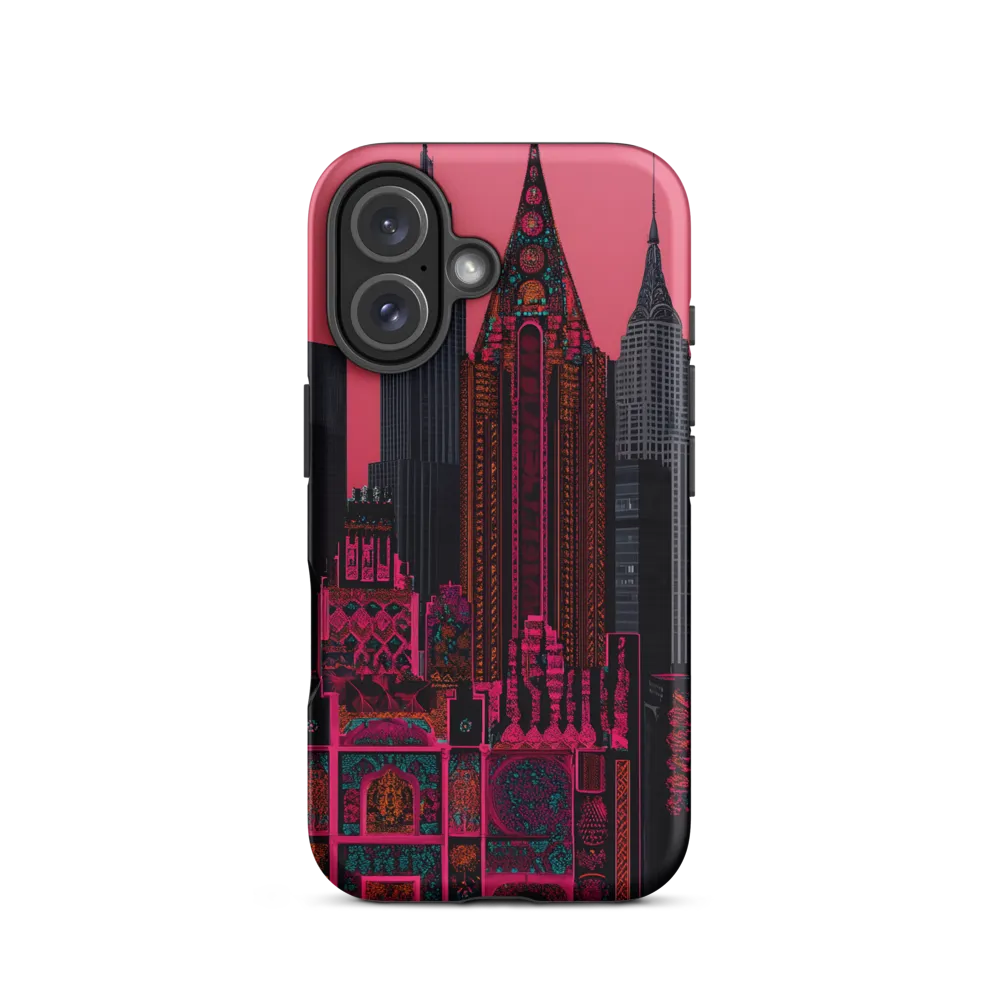 Urban Vibrance: A Digital Exploration of Skyscrapers | Phone Case