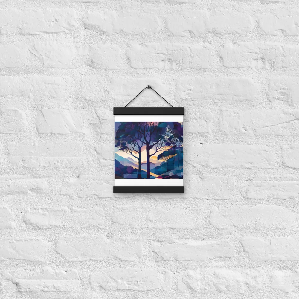 Tranquil Geometry: A Journey Through Color | Poster With Black Wood Hanger | 8″×10″