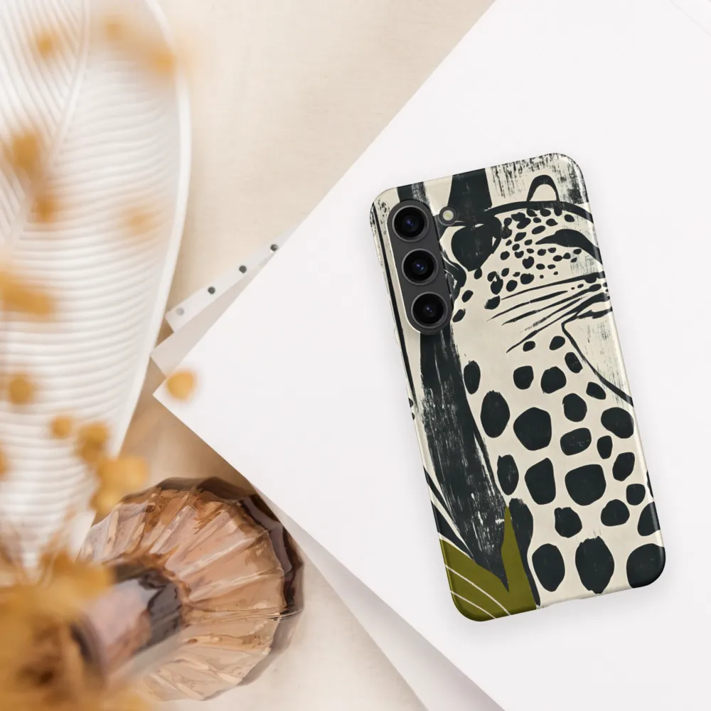 Leopard in Silhouette: A Modern Appeal | Phone Case |  S23 Plus | Snap Case | Matte