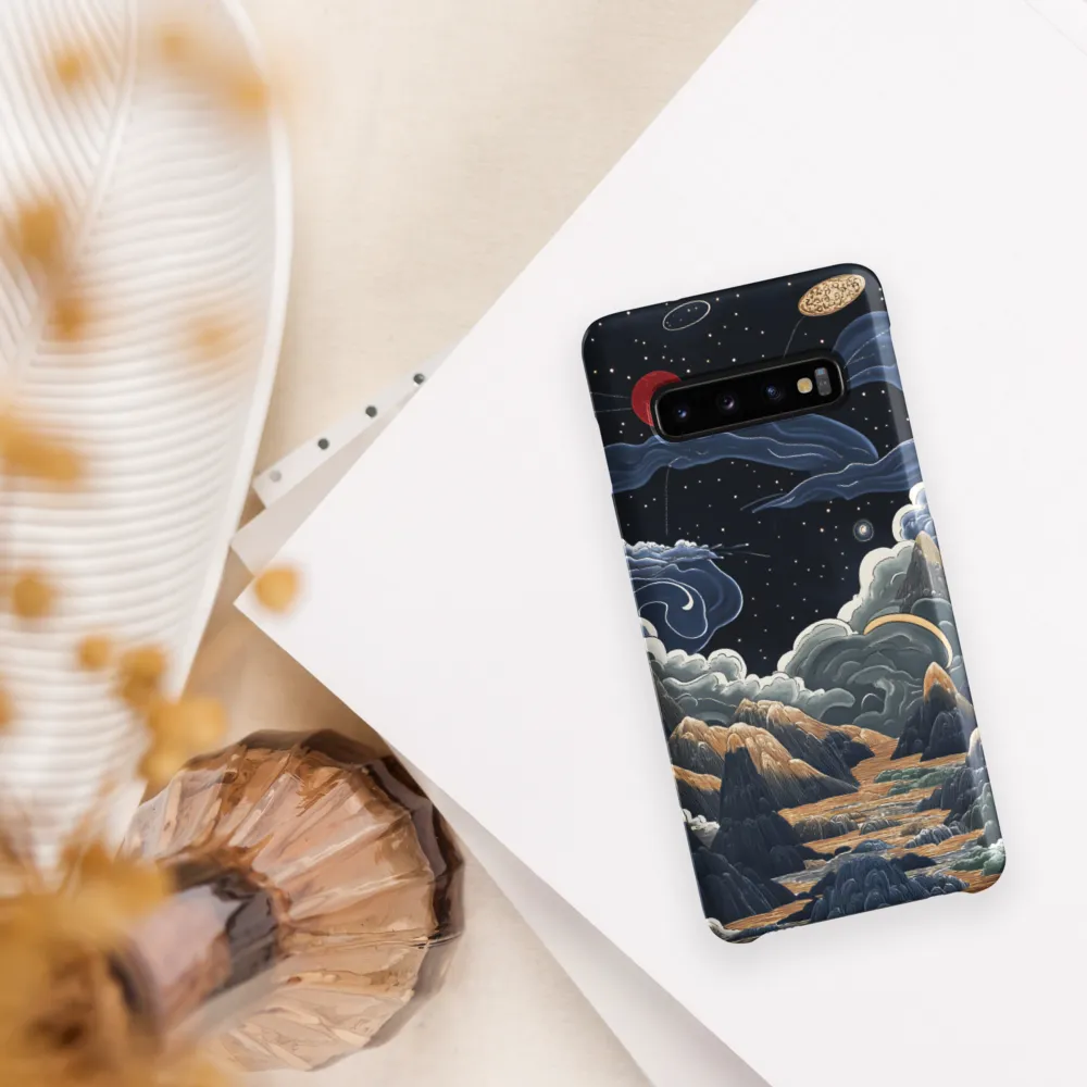 Celestial Harmony: Peaks and Planets | Phone Case |  S10 | Snap Case | Matte