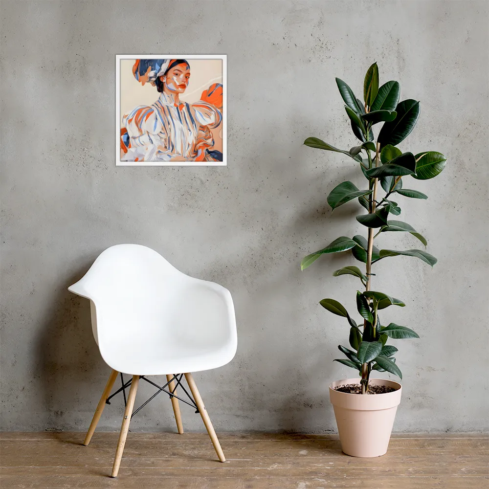Vibrant Elegance | Poster with White Frame | 18″×18″