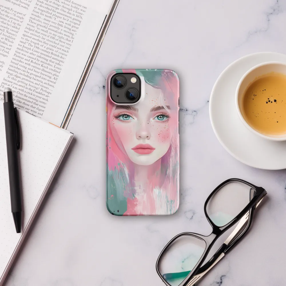 Dreamy Serenity: A Contemporary Portrait | Phone Case |  13 | Snap Case | Matte