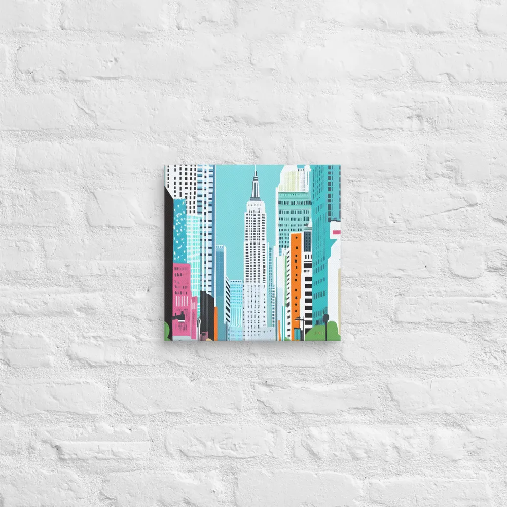 Urban Symphony: A Modern Cityscape | Canvas | 12″×12″