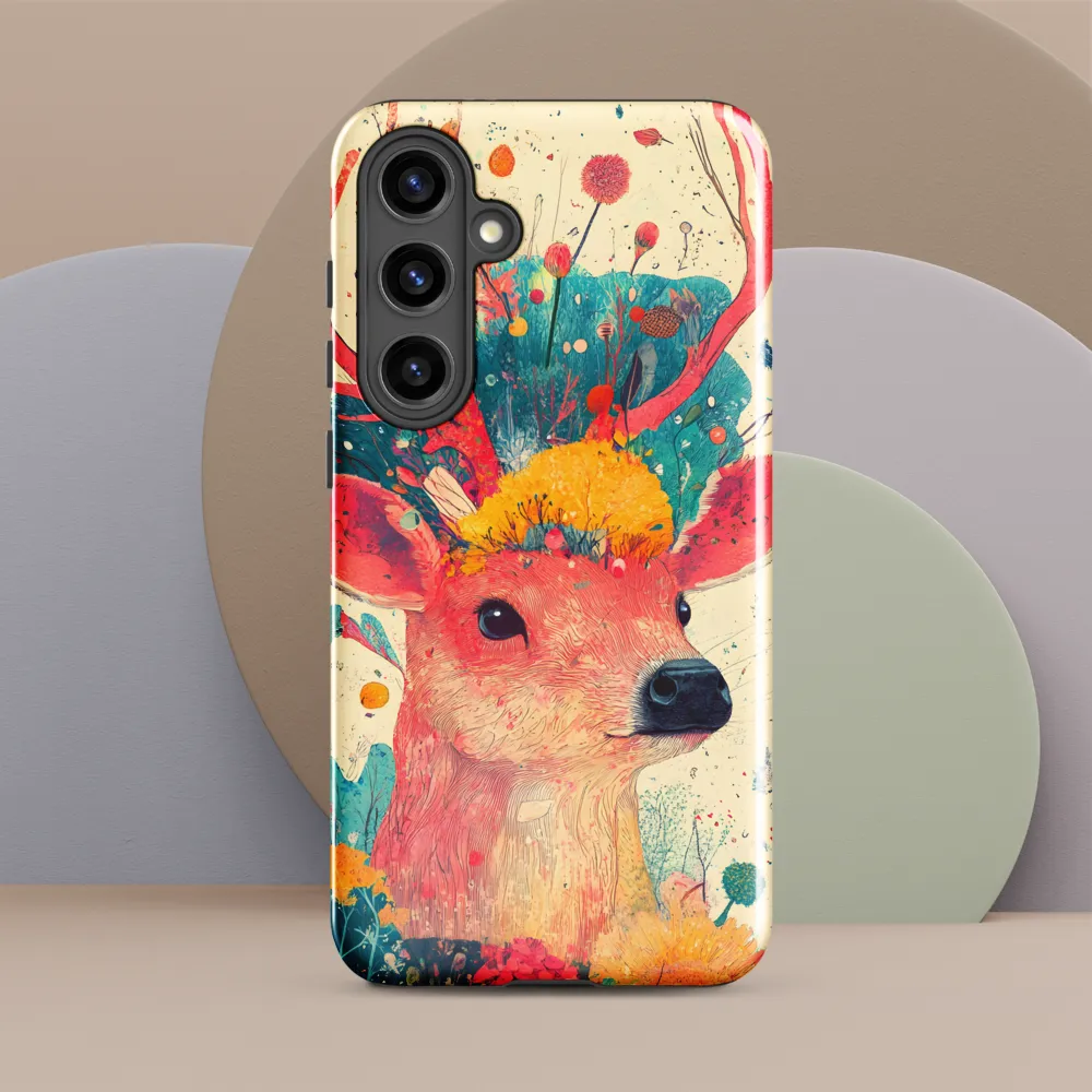 Whimsical Harmony: A Deer in Bloom