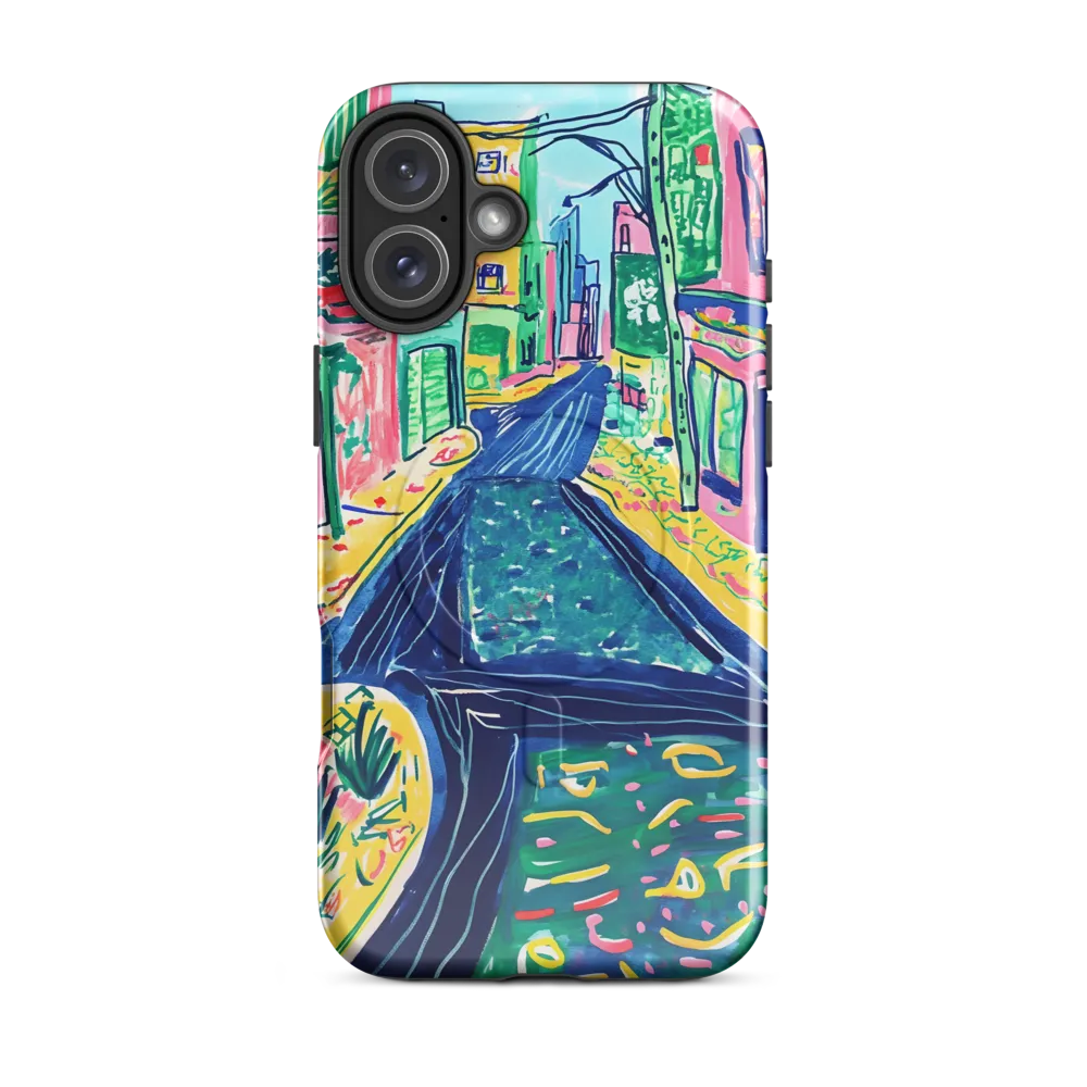 Dreamy Street in Vibrant Hues