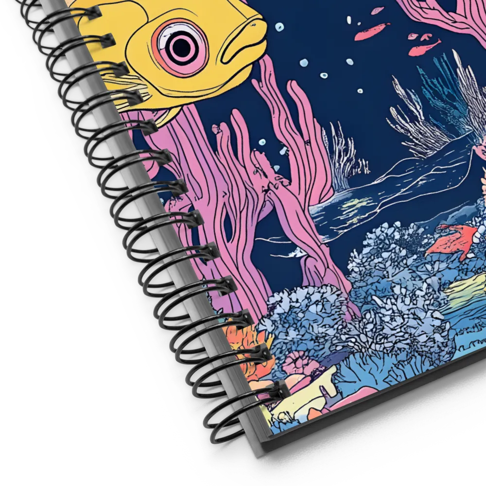 Underwater Dreamscape: A Playful Encounter | Spiral Notebook