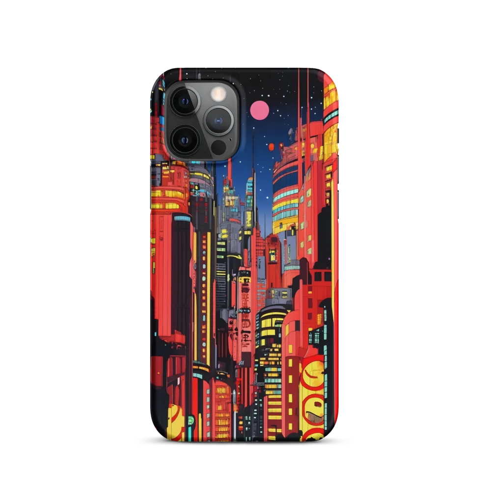 Neon Dreams: A Cyberpunk Cityscape | Phone Case |  12 Pro | Snap Case | Matte