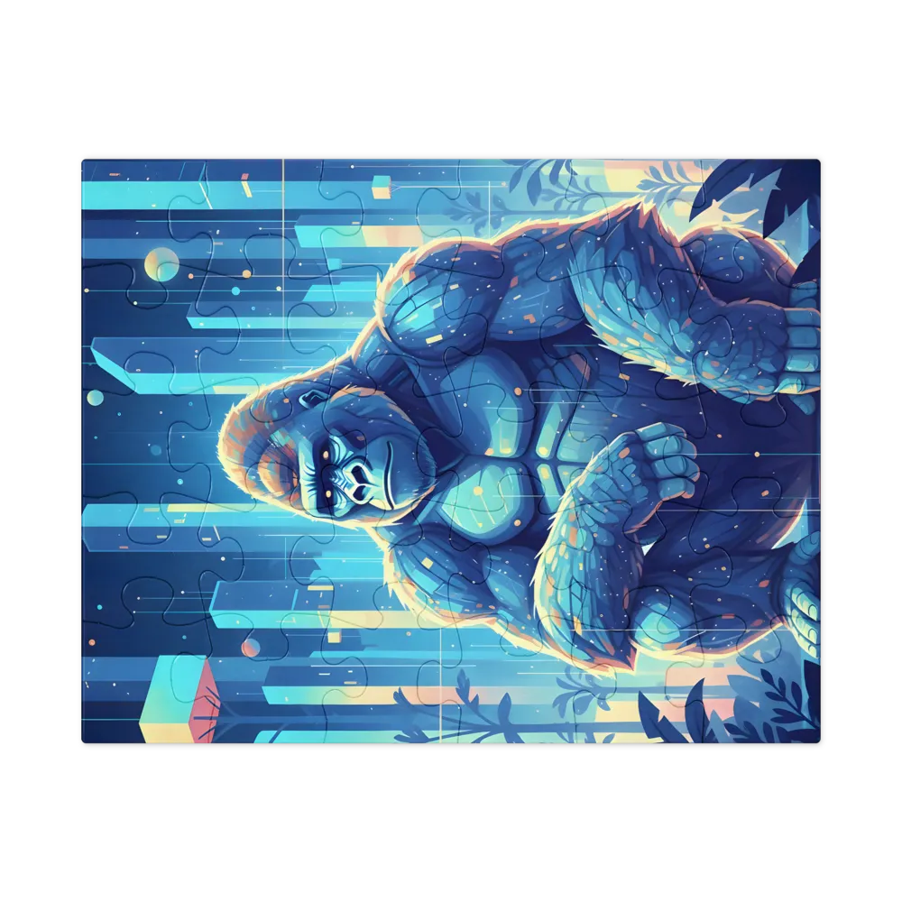 Neon City Gorilla 
 Jigsaw Puzzle in Tin Box