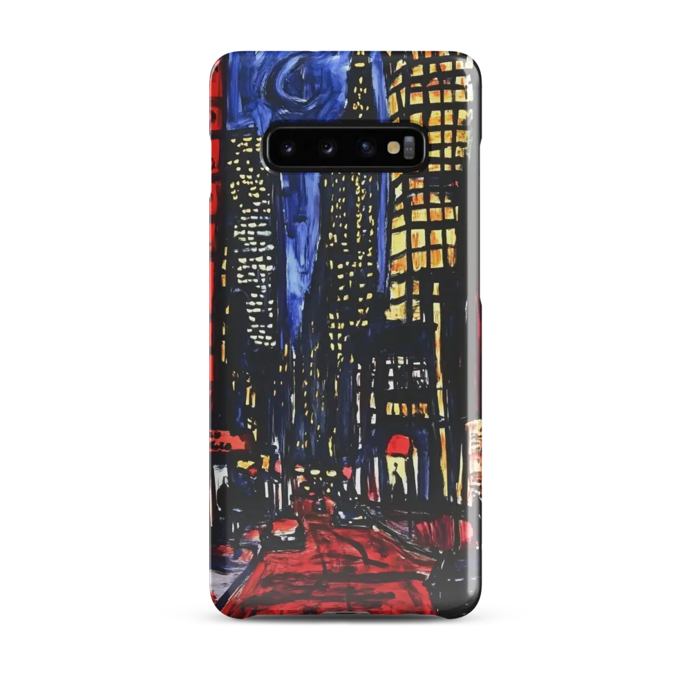 Urban Nightscape: A Journey Through Neon Lights | Phone Case |  S10 Plus | Snap Case | Glossy