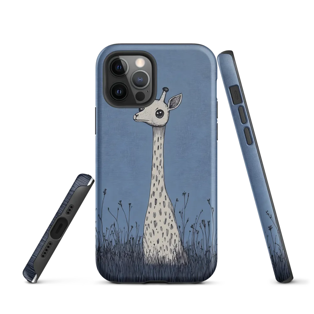 Whimsical Giraffe in Blue