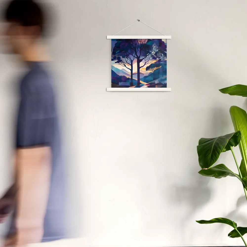 Tranquil Geometry: A Journey Through Color | Poster With White Wood Hanger | 14″×14″