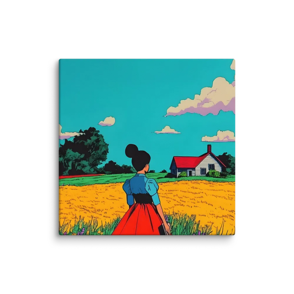 Whispers of a Sunlit Meadow | Canvas | 30″×30″