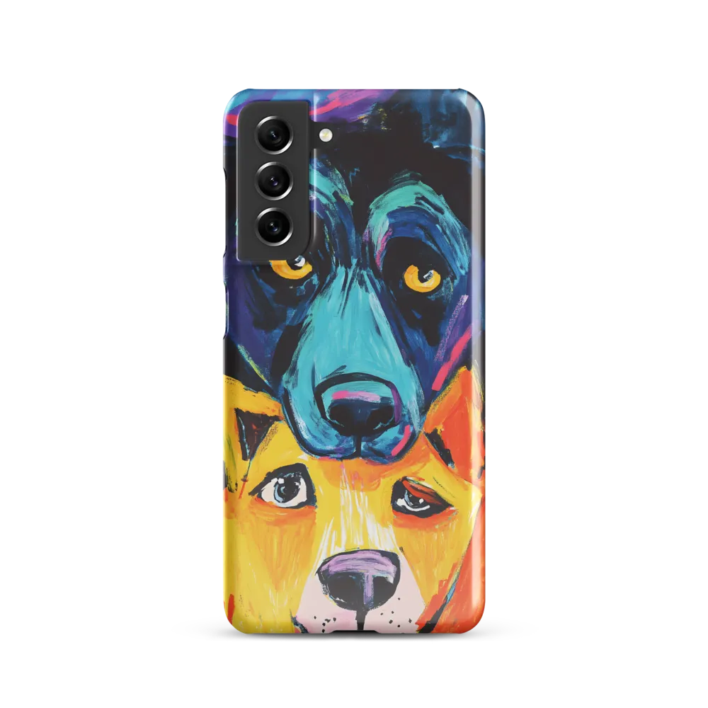 Vibrant Companions: An Expression of Canine Spirit | Phone Case |  S21 | Snap Case | Glossy