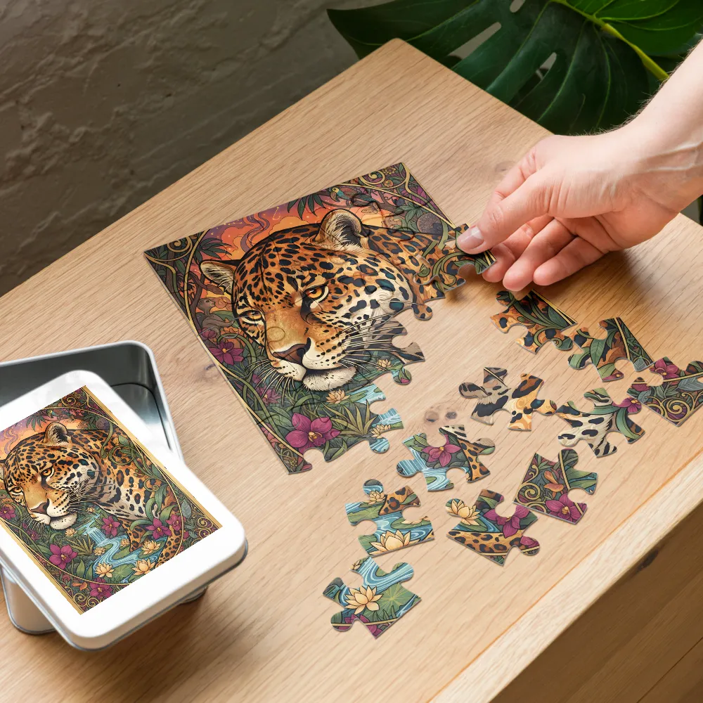 Regal Jaguar 
 Jigsaw Puzzle in Tin Box