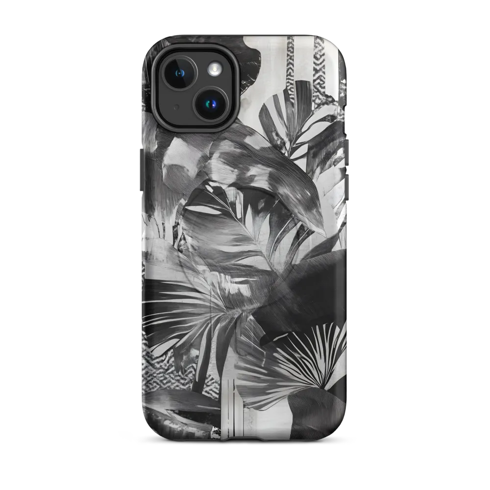 Monochrome Serenity in Tropical Foliage