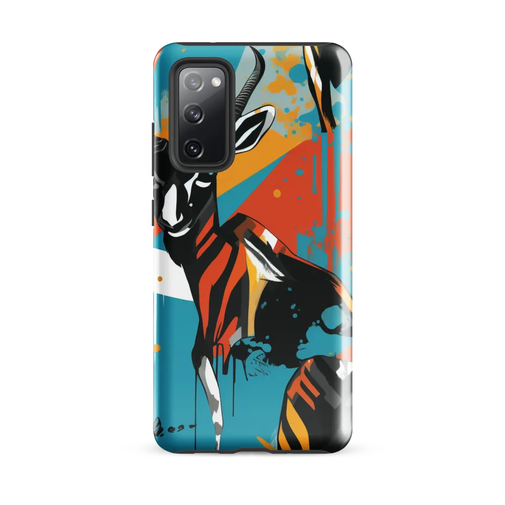 Dynamic Antelope in Vivid Abstract