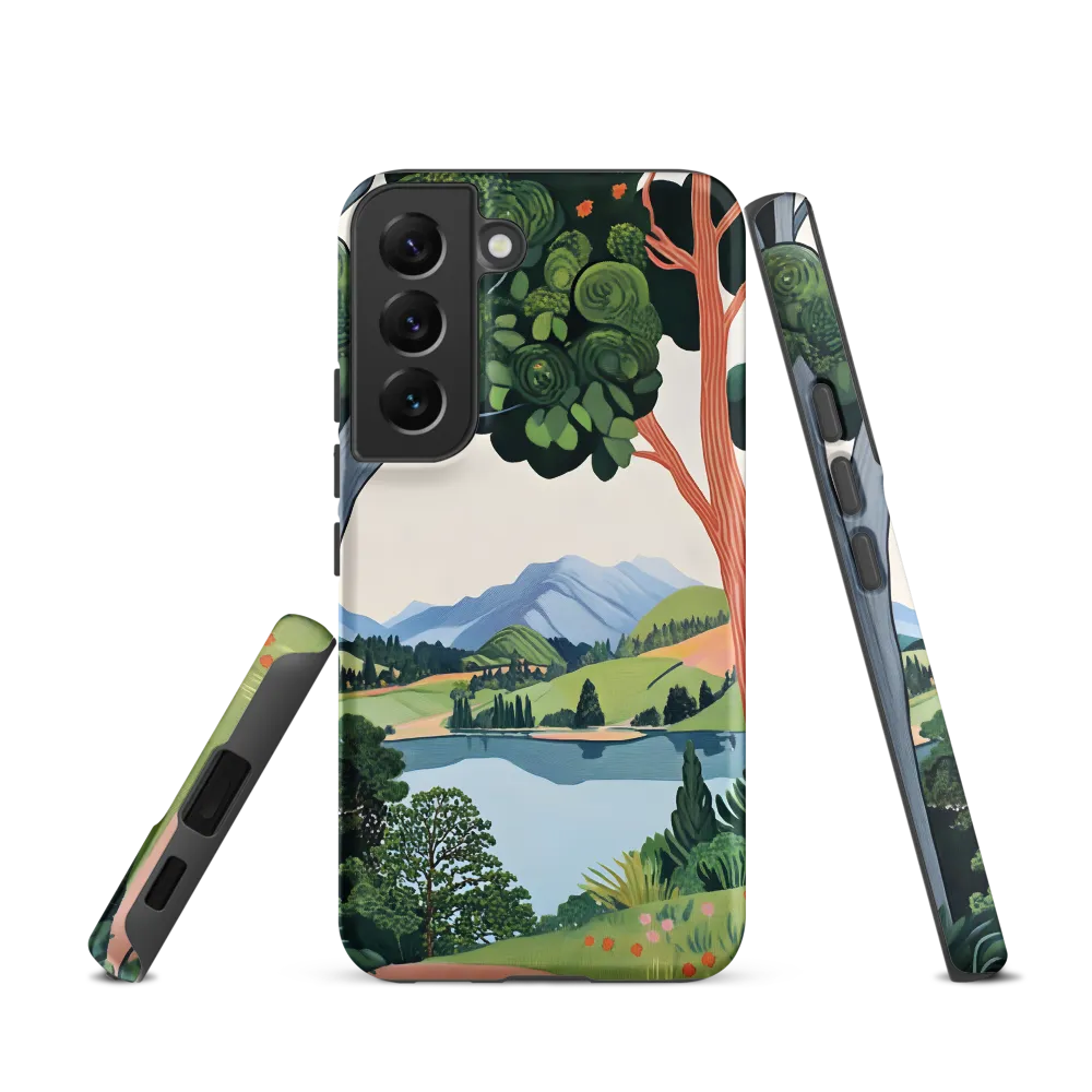 Verdant Frame: Lake Beyond the Trees