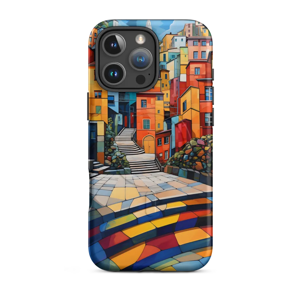 Vibrant Village: A Cubist Journey